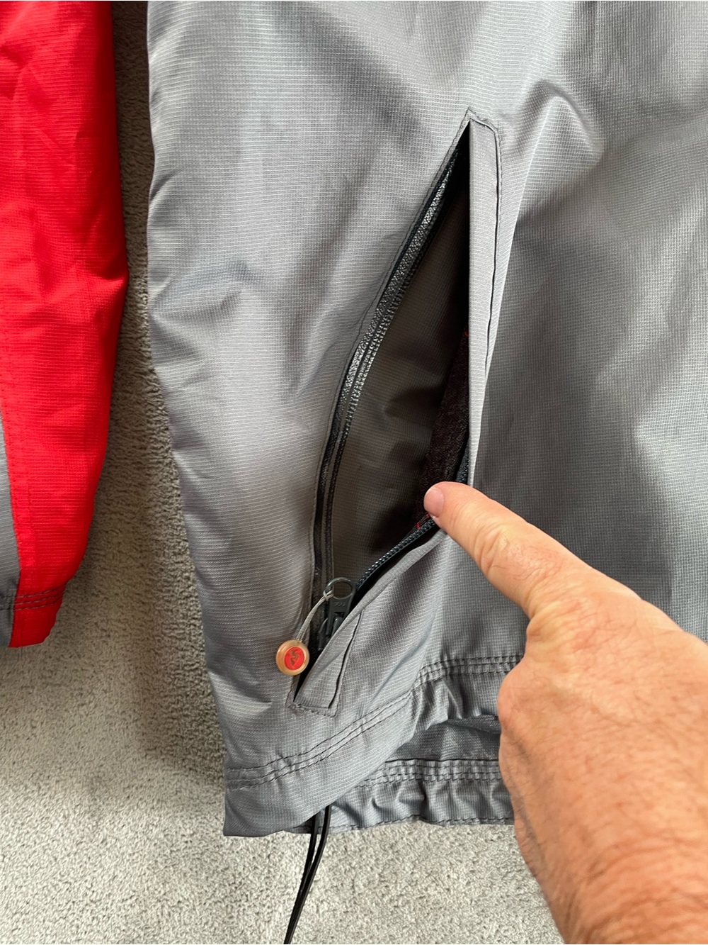 Thor Ride Motorcycle Pack Jacket Shell Gray Red Mens Large Performance Outerwear - Picture 7 of 16